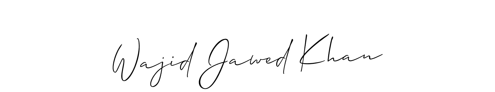 Wajid Jawed Khan stylish signature style. Best Handwritten Sign (Allison_Script) for my name. Handwritten Signature Collection Ideas for my name Wajid Jawed Khan. Wajid Jawed Khan signature style 2 images and pictures png
