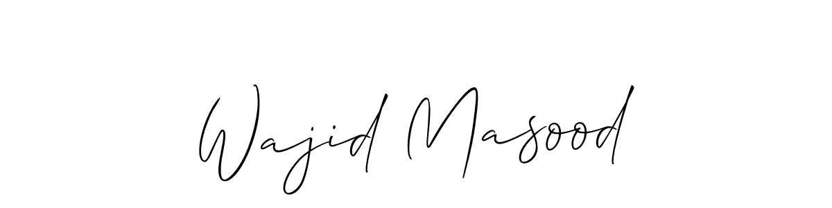 You should practise on your own different ways (Allison_Script) to write your name (Wajid Masood) in signature. don't let someone else do it for you. Wajid Masood signature style 2 images and pictures png