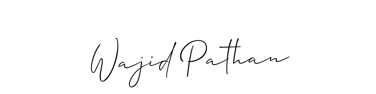 The best way (Allison_Script) to make a short signature is to pick only two or three words in your name. The name Wajid Pathan include a total of six letters. For converting this name. Wajid Pathan signature style 2 images and pictures png