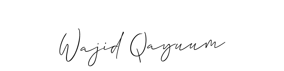 How to Draw Wajid Qayuum signature style? Allison_Script is a latest design signature styles for name Wajid Qayuum. Wajid Qayuum signature style 2 images and pictures png