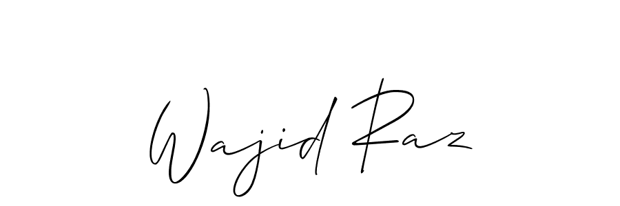 How to make Wajid Raz signature? Allison_Script is a professional autograph style. Create handwritten signature for Wajid Raz name. Wajid Raz signature style 2 images and pictures png