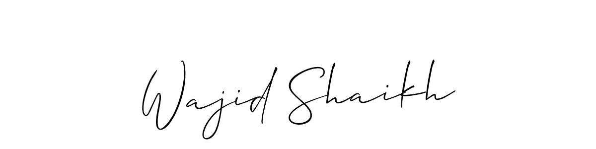 Also we have Wajid Shaikh name is the best signature style. Create professional handwritten signature collection using Allison_Script autograph style. Wajid Shaikh signature style 2 images and pictures png