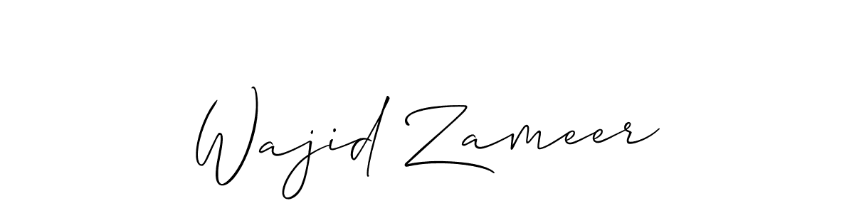 Use a signature maker to create a handwritten signature online. With this signature software, you can design (Allison_Script) your own signature for name Wajid Zameer. Wajid Zameer signature style 2 images and pictures png