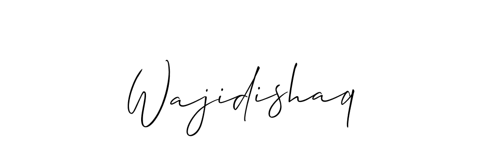 Create a beautiful signature design for name Wajidishaq. With this signature (Allison_Script) fonts, you can make a handwritten signature for free. Wajidishaq signature style 2 images and pictures png