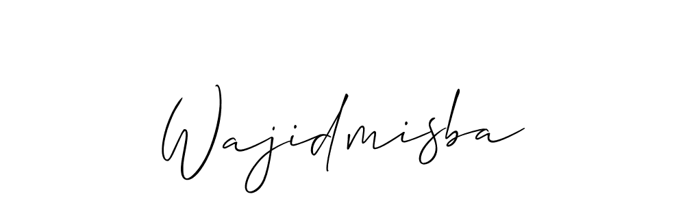 Design your own signature with our free online signature maker. With this signature software, you can create a handwritten (Allison_Script) signature for name Wajidmisba. Wajidmisba signature style 2 images and pictures png