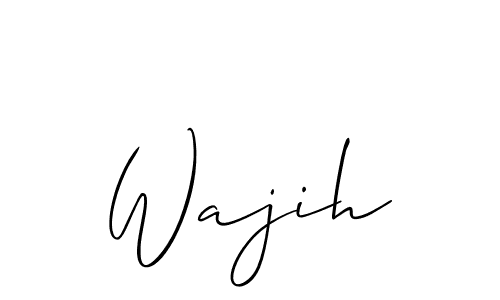 How to make Wajih name signature. Use Allison_Script style for creating short signs online. This is the latest handwritten sign. Wajih signature style 2 images and pictures png