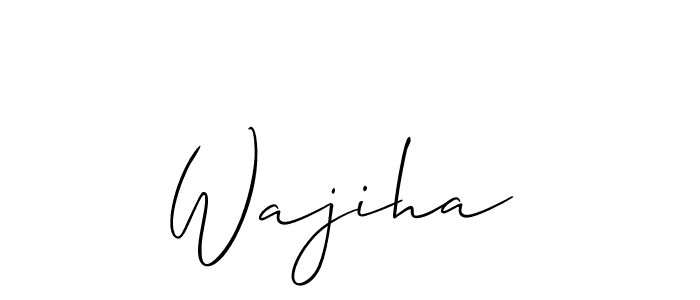 Also You can easily find your signature by using the search form. We will create Wajiha  name handwritten signature images for you free of cost using Allison_Script sign style. Wajiha  signature style 2 images and pictures png