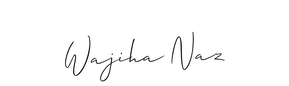 Best and Professional Signature Style for Wajiha Naz. Allison_Script Best Signature Style Collection. Wajiha Naz signature style 2 images and pictures png