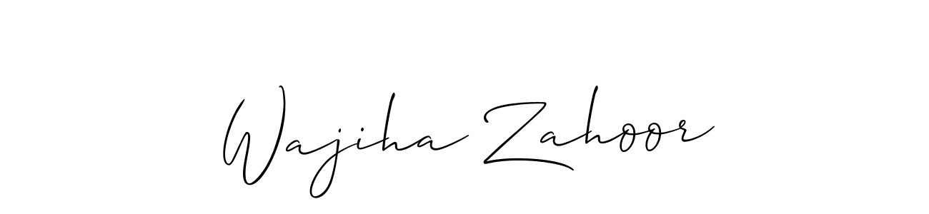 Check out images of Autograph of Wajiha Zahoor name. Actor Wajiha Zahoor Signature Style. Allison_Script is a professional sign style online. Wajiha Zahoor signature style 2 images and pictures png