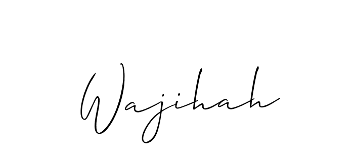 You should practise on your own different ways (Allison_Script) to write your name (Wajihah) in signature. don't let someone else do it for you. Wajihah signature style 2 images and pictures png