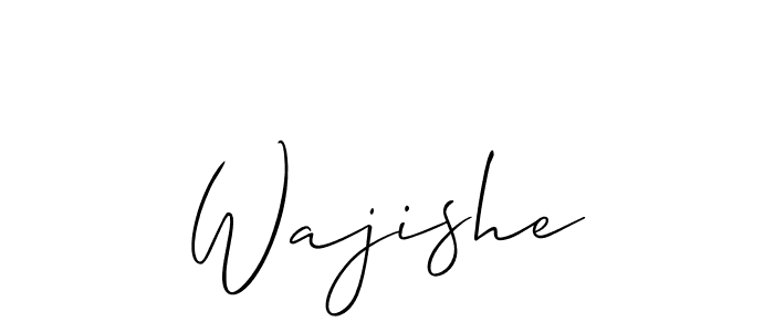 How to Draw Wajishe signature style? Allison_Script is a latest design signature styles for name Wajishe. Wajishe signature style 2 images and pictures png