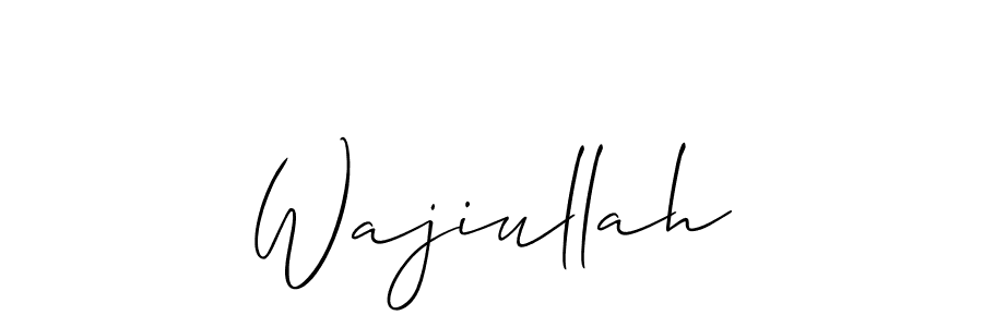 How to make Wajiullah name signature. Use Allison_Script style for creating short signs online. This is the latest handwritten sign. Wajiullah signature style 2 images and pictures png