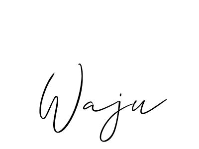 Also You can easily find your signature by using the search form. We will create Waju name handwritten signature images for you free of cost using Allison_Script sign style. Waju signature style 2 images and pictures png