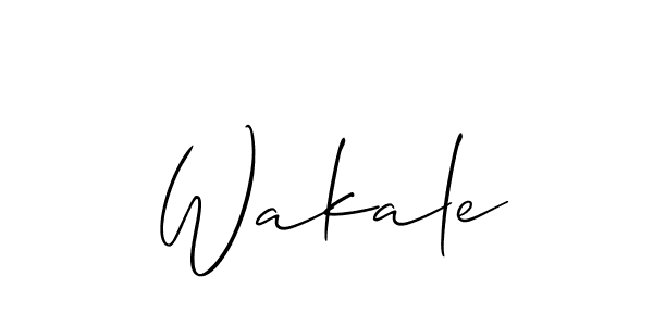 Design your own signature with our free online signature maker. With this signature software, you can create a handwritten (Allison_Script) signature for name Wakale. Wakale signature style 2 images and pictures png