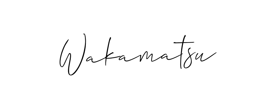 Design your own signature with our free online signature maker. With this signature software, you can create a handwritten (Allison_Script) signature for name Wakamatsu. Wakamatsu signature style 2 images and pictures png