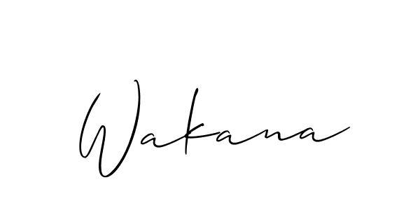 Also You can easily find your signature by using the search form. We will create Wakana name handwritten signature images for you free of cost using Allison_Script sign style. Wakana signature style 2 images and pictures png