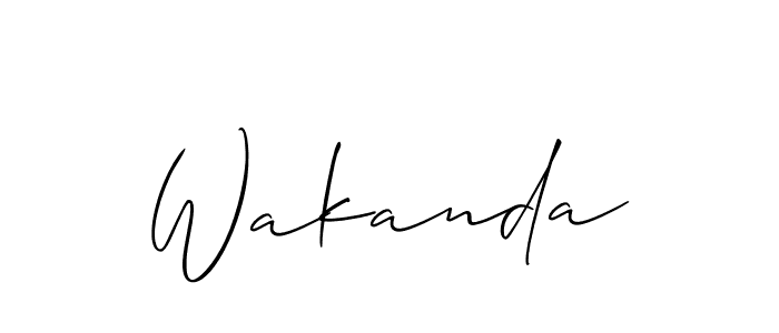 Make a beautiful signature design for name Wakanda. With this signature (Allison_Script) style, you can create a handwritten signature for free. Wakanda signature style 2 images and pictures png