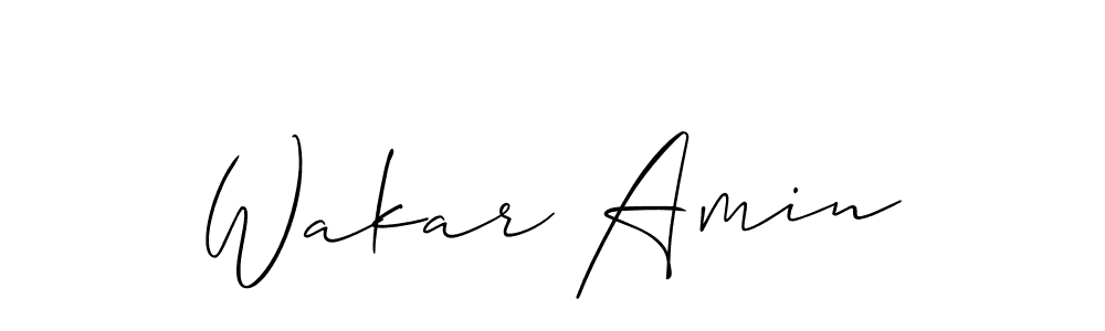 Also we have Wakar Amin name is the best signature style. Create professional handwritten signature collection using Allison_Script autograph style. Wakar Amin signature style 2 images and pictures png