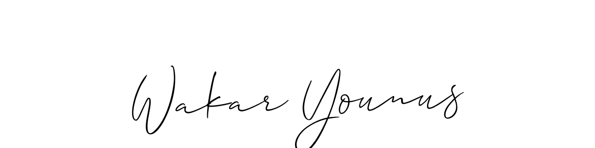 This is the best signature style for the Wakar Younus name. Also you like these signature font (Allison_Script). Mix name signature. Wakar Younus signature style 2 images and pictures png
