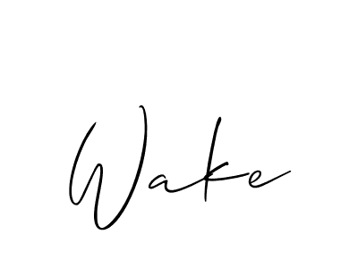 if you are searching for the best signature style for your name Wake. so please give up your signature search. here we have designed multiple signature styles  using Allison_Script. Wake signature style 2 images and pictures png