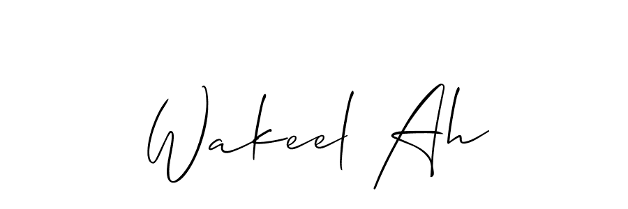 Wakeel Ah stylish signature style. Best Handwritten Sign (Allison_Script) for my name. Handwritten Signature Collection Ideas for my name Wakeel Ah. Wakeel Ah signature style 2 images and pictures png