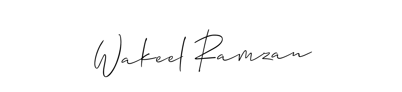This is the best signature style for the Wakeel Ramzan name. Also you like these signature font (Allison_Script). Mix name signature. Wakeel Ramzan signature style 2 images and pictures png