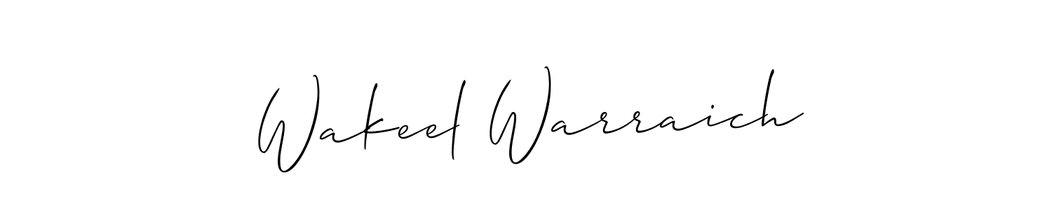 Make a beautiful signature design for name Wakeel Warraich. Use this online signature maker to create a handwritten signature for free. Wakeel Warraich signature style 2 images and pictures png