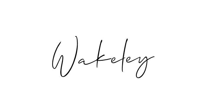 It looks lik you need a new signature style for name Wakeley. Design unique handwritten (Allison_Script) signature with our free signature maker in just a few clicks. Wakeley signature style 2 images and pictures png