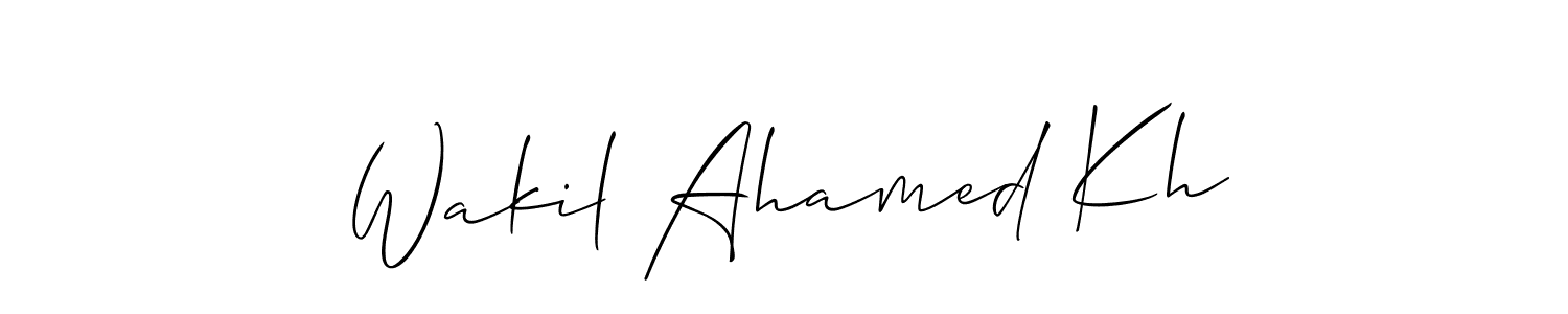 Also we have Wakil Ahamed Kh name is the best signature style. Create professional handwritten signature collection using Allison_Script autograph style. Wakil Ahamed Kh signature style 2 images and pictures png