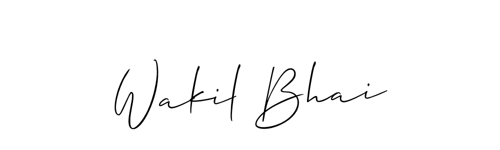 You should practise on your own different ways (Allison_Script) to write your name (Wakil Bhai) in signature. don't let someone else do it for you. Wakil Bhai signature style 2 images and pictures png