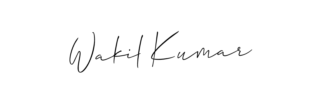 How to Draw Wakil Kumar signature style? Allison_Script is a latest design signature styles for name Wakil Kumar. Wakil Kumar signature style 2 images and pictures png