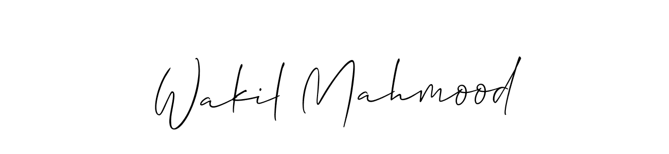The best way (Allison_Script) to make a short signature is to pick only two or three words in your name. The name Wakil Mahmood include a total of six letters. For converting this name. Wakil Mahmood signature style 2 images and pictures png
