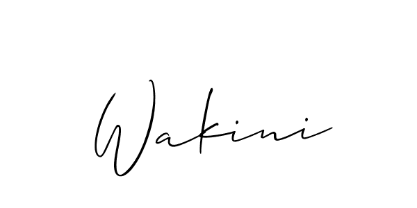 Best and Professional Signature Style for Wakini. Allison_Script Best Signature Style Collection. Wakini signature style 2 images and pictures png