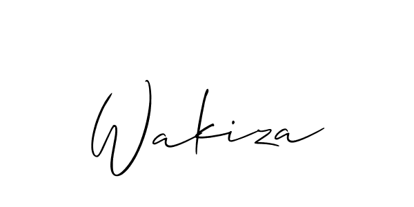 Best and Professional Signature Style for Wakiza. Allison_Script Best Signature Style Collection. Wakiza signature style 2 images and pictures png