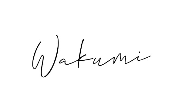 It looks lik you need a new signature style for name Wakumi. Design unique handwritten (Allison_Script) signature with our free signature maker in just a few clicks. Wakumi signature style 2 images and pictures png