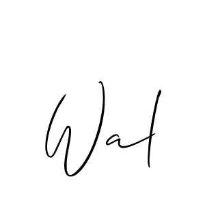 Also You can easily find your signature by using the search form. We will create Wal name handwritten signature images for you free of cost using Allison_Script sign style. Wal signature style 2 images and pictures png