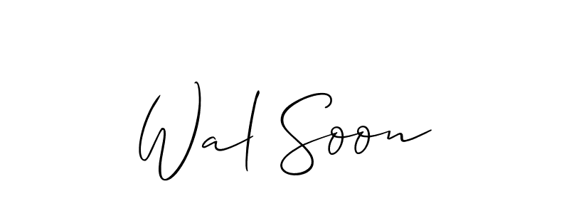 How to make Wal Soon name signature. Use Allison_Script style for creating short signs online. This is the latest handwritten sign. Wal Soon signature style 2 images and pictures png