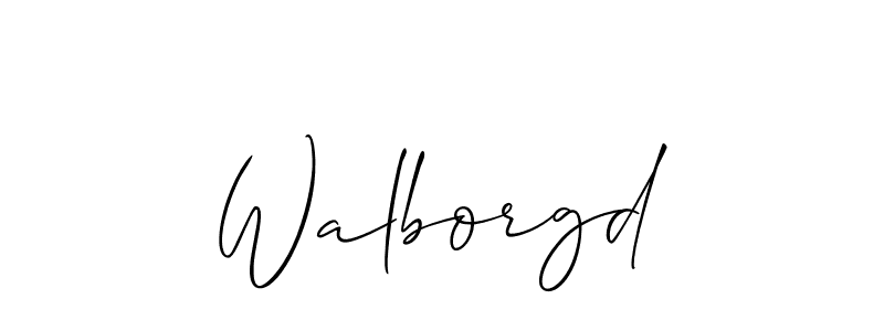 Walborgd stylish signature style. Best Handwritten Sign (Allison_Script) for my name. Handwritten Signature Collection Ideas for my name Walborgd. Walborgd signature style 2 images and pictures png