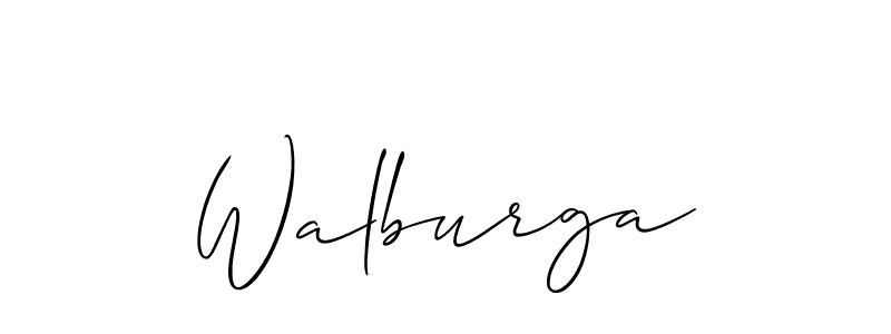 It looks lik you need a new signature style for name Walburga. Design unique handwritten (Allison_Script) signature with our free signature maker in just a few clicks. Walburga signature style 2 images and pictures png