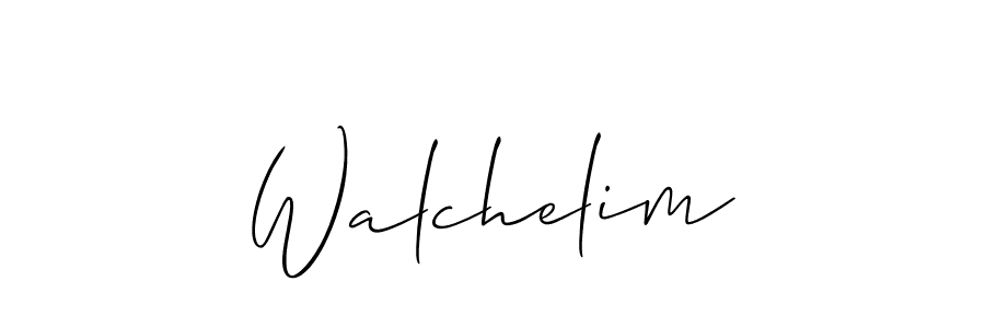 Design your own signature with our free online signature maker. With this signature software, you can create a handwritten (Allison_Script) signature for name Walchelim. Walchelim signature style 2 images and pictures png