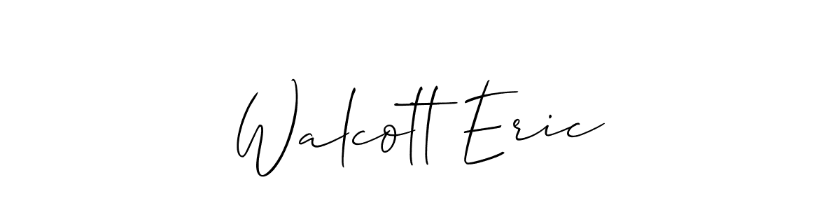 Allison_Script is a professional signature style that is perfect for those who want to add a touch of class to their signature. It is also a great choice for those who want to make their signature more unique. Get Walcott Eric name to fancy signature for free. Walcott Eric signature style 2 images and pictures png