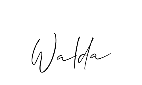 Best and Professional Signature Style for Walda. Allison_Script Best Signature Style Collection. Walda signature style 2 images and pictures png