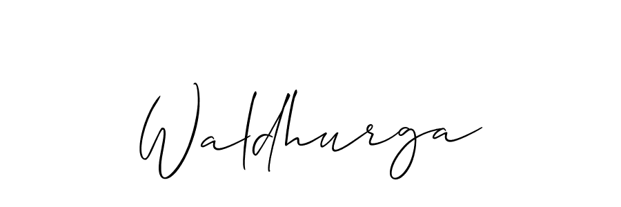 Create a beautiful signature design for name Waldhurga. With this signature (Allison_Script) fonts, you can make a handwritten signature for free. Waldhurga signature style 2 images and pictures png