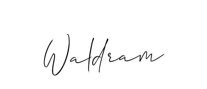 Make a beautiful signature design for name Waldram. With this signature (Allison_Script) style, you can create a handwritten signature for free. Waldram signature style 2 images and pictures png