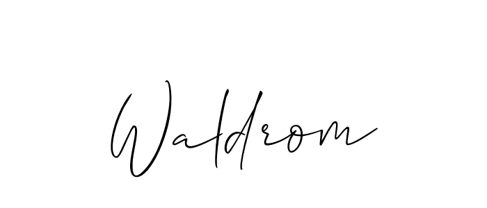 Waldrom stylish signature style. Best Handwritten Sign (Allison_Script) for my name. Handwritten Signature Collection Ideas for my name Waldrom. Waldrom signature style 2 images and pictures png