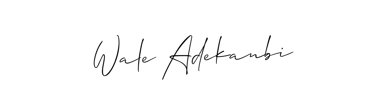 Wale Adekanbi stylish signature style. Best Handwritten Sign (Allison_Script) for my name. Handwritten Signature Collection Ideas for my name Wale Adekanbi. Wale Adekanbi signature style 2 images and pictures png