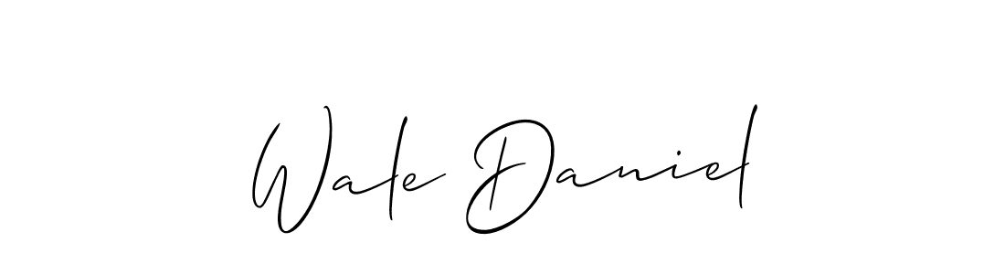 Allison_Script is a professional signature style that is perfect for those who want to add a touch of class to their signature. It is also a great choice for those who want to make their signature more unique. Get Wale Daniel name to fancy signature for free. Wale Daniel signature style 2 images and pictures png