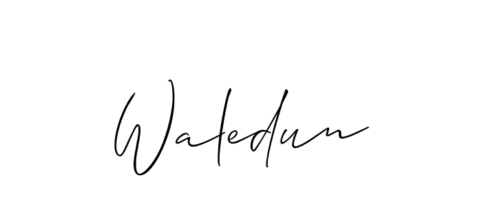 Check out images of Autograph of Waledun name. Actor Waledun Signature Style. Allison_Script is a professional sign style online. Waledun signature style 2 images and pictures png