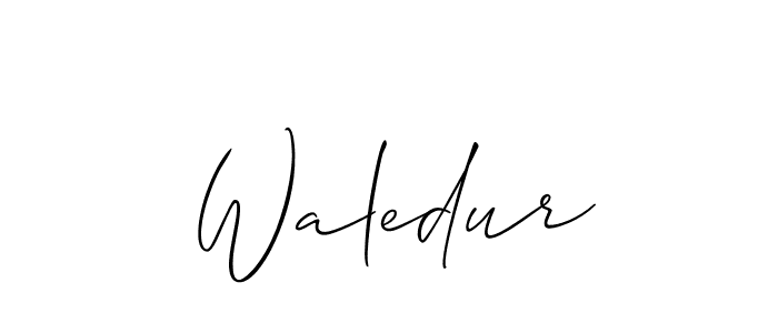 Design your own signature with our free online signature maker. With this signature software, you can create a handwritten (Allison_Script) signature for name Waledur. Waledur signature style 2 images and pictures png