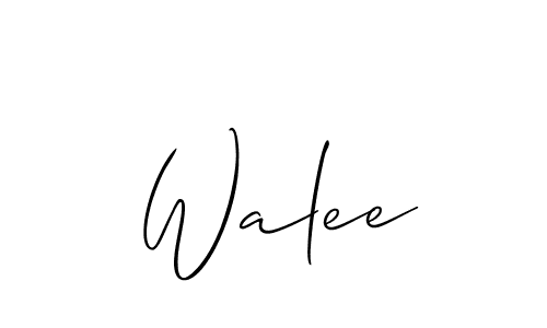 Also You can easily find your signature by using the search form. We will create Walee name handwritten signature images for you free of cost using Allison_Script sign style. Walee signature style 2 images and pictures png